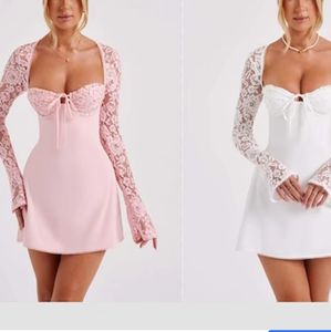 Elegante Abito in Pizzo con <span class=keywords><strong>Schiena</strong></span> <span class=keywords><strong>Scoperta</strong></span> e <span class=keywords><strong>Maniche</strong></span> <span class=keywords><strong>Lunghe</strong></span>, Stile Europeo e Americano 2025 - Product Image 6