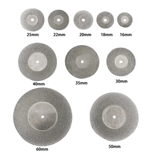 10 Pcs Emery Cutting Blades Drill Bits+2 Mandrel Connecting Rod Diamond Rotary Tool Cutting <b>Disc</b> Electric Grinding Saw Blade - Product Image 3