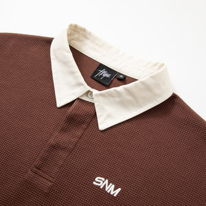 Polo de Manga Larga Personalizado con Logotipo, Tejido Waffle, Algodón, Estilo Urbano, MOQ Bajo - Product Image 4