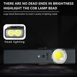 Torch Aluminum Portable Outdoor Professional Adventure Tool COB Magnetic Flashlight With Laser Print WD-W08 Flat Flashlight WD-W - Product Image 6
