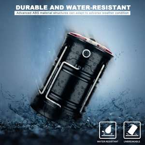 Lanterne de <span class=keywords><strong>camping</strong></span> LED 2 en 1 rechargeable par USB et alimentée par batterie pour le <span class=keywords><strong>camping</strong></span> et les voyages en voiture, <span class=keywords><strong>accessoire</strong></span> d'éclairage de tente extérieure - Product Image 6