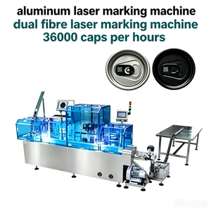 Machine de marquage laser professionnelle en aluminium pour les grandes usines de boissons, conception de marquage unilatéral spéciale pour les couvercles de canettes de boissons - Product Image 2