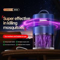 Nueva Lámpara Antimosquitos Recargable por USB, Tipo Succión, Luz UV, Trampa para Mosquitos con Luz Nocturna, Silenciosa y Segura para el Hogar y el Dormitorio