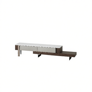 Modern <b>Tv</b> Cabinet W200 D40 H43 Cm Wood Storage Living Room Furniture Floor <b>Mount</b> Minimalist Design - Product Image 1