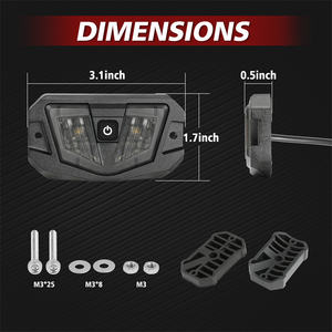 ไฟโดมติดหลังคา UTV แบบ RGBW Strobe พร้อมขายึดแบบ Universal สำหรับติดตั้งกับ Roll Bar, Roll Cage, ไฟส่องแผนที่, ไฟส่องท้ายรถ สำหรับรถ UTV และรถบรรทุก - Product Image 2