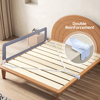 Barrières de Lit pour Tout-Petits Extra Longues, Protection de Lit Bébé Enfants, Garde-Corps de Lit Latéral Réglable, Barrière Gonflable Ajustable