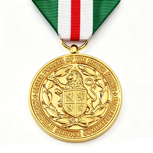 Médaille commémorative en métal plaqué sur mesure avec relief 3D et ruban, récompense pour service honorifique pour Halloween - Product Image 1