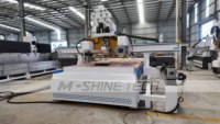 Máquina Router CNC para Trabajar la Madera, Doble Husillo, Cambio Automático de Herramienta, M-shine 1530, Máquina Automática para Procesamiento de Paneles de Muebles