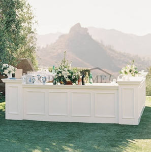 ร้อนขายตู้บาร์ไม้งานแต่งงานบาร์ให้เช่าเฟอร์นิเจอร์กลางแจ้งบาร์เหตุการณ์สีขาว - Product Image 2