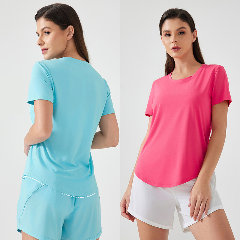 Women's Short Sleeve Workout Shirts Breathable Yoga T-Shirt Athletic Tee Top Yoga Shirts Women Casual Fitness Yoga Wear T-Shirts