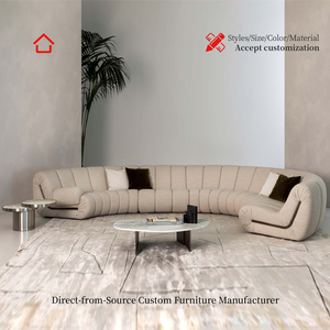 Divano Componibile in Tessuto Personalizzabile, Design Moderno e Minimalista di Lusso, Set Modulare Creativo per Soggiorno, Arredamento Premium - Product Image 2