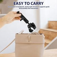 Kit de Montaje Starlink Mini con Base de Conversión para Adaptador de Tubo, Soporte de Antena Satelital Ajustable Multiángulo de Aleación de Aluminio para RV