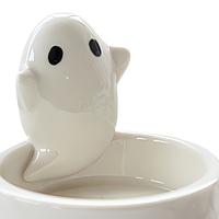 Porte-bougie fantôme en céramique blanche, style nordique, pour Halloween, bougeoir, récipient d'aromathérapie, décoration d'intérieur, cadeau pour fête, vente en gros OEM