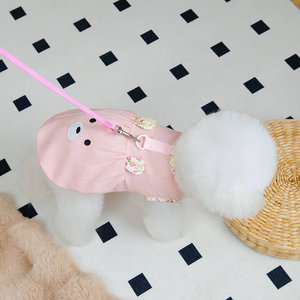 Vestido Transpirable y Ligero <span class=keywords><strong>de</strong></span> Poliéster para <span class=keywords><strong>Perro</strong></span> con Correa Integrada, Ideal para Bichón, Poodle, Pomerania, Schnauzer y Razas Pequeñas en Verano - Product Image 4