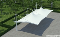 Structure de membrane tendue en PVDF pour abri de voiture, auvent de stationnement extérieur, abri imperméable et résistant au vent