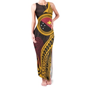 All'ingrosso Papua nuova Guinea senza maniche girocollo doppio spacco prendisole personalizzato <span class=keywords><strong>Maxi</strong></span> abiti da donna elegante abito Casual - Product Image 1