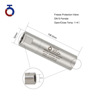 Robinet thermostatique anti-gel en acier inoxydable 1/2 pouce à actionnement automatique pour station de lavage des yeux et eau d'urgence