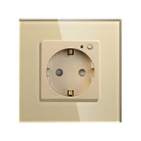 13A Tuya Wifi Smart Life Home Prise électrique Panneau en verre trempé UE UK Commande vocale Prise murale intelligente Prise universelle