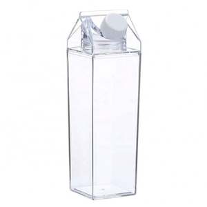 17Oz 34Oz <b>Double</b> <b>Wall</b> Clear Acrylic Plastic Reusable Friendly Portable Drinkware Milk <b>Box</b> for Outdoor Climbing Tour or Camping - Product Image 6