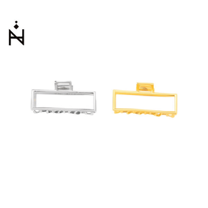 Pinza de Pelo Rectangular Grande de Metal Angelina de 9 cm para Mujer, Accesorio para el Cabello de Uso Diario - Product Image 2