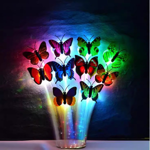 Extensions de cheveux au crochet Butterfly Locs à fibres optiques LED lumineuses pour fêtes, jeunes de 15 à 35 ans, style plastique teint - Product Image 1