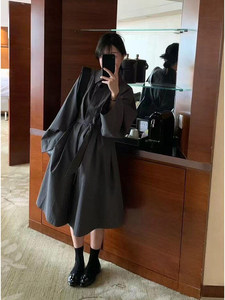 CJ-Boutique Ingrosso 2026 Nuova Collezione Autunnale: <span class=keywords><strong>Trench</strong></span> Eleganti da <span class=keywords><strong>Donna</strong></span> con Collo Alto, Stile Lungo e Vestibilità Ampia - Product Image 3