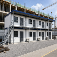 Maison conteneur préfabriquée à deux étages, bâtiment modulaire pour dortoir, camp de travailleurs, chantier de construction, 20 pieds, 40 pieds, acier