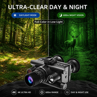 Dispositif de vision nocturne numérique 4K, zoom 600 m, portée infrarouge, objectif 25 mm, télescope numérique monté sur casque, camping, chasse, randonnée