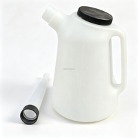 Pot à huile universel en plastique de 4 L avec bec flexible, 1 pièce, jauge de carburant pour garage, outils pour voiture, moto, auto, outils de nettoyage automobile