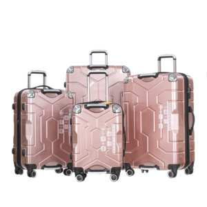 Ensemble de bagages de voyage professionnels bleus 4 pièces en ABS+PC avec roulettes - Product Image 6