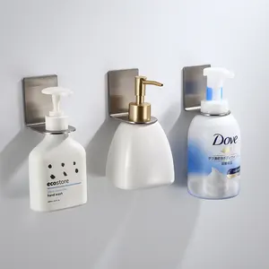 Self Adhesive Liquid Soap Dispenser Holder Soap Bottle Holder Wall Mount Shampoo Dispenser Holder