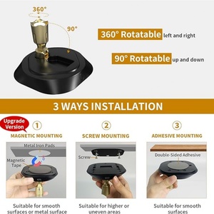 Projecteurs sans fil rechargeables à télécommande, mini lampes spot LED sans fil pour plafond, éclairage intérieur avec batterie - Product Image 4