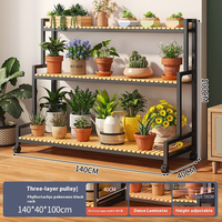Support de Plantes Métallique Réglable à 3/4/5 Niveaux pour Intérieur et Extérieur, Étagère à Fleurs pour Salon, Balcon, Jardin KC-R1054