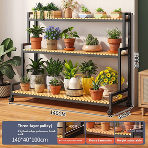 Support de <span class=keywords><strong>Plantes</strong></span> Métallique Réglable à 3/4/5 Niveaux pour Intérieur et Extérieur, Étagère à Fleurs pour Salon, Balcon, <span class=keywords><strong>Jardin</strong></span> KC-R1054 - Product Image 3