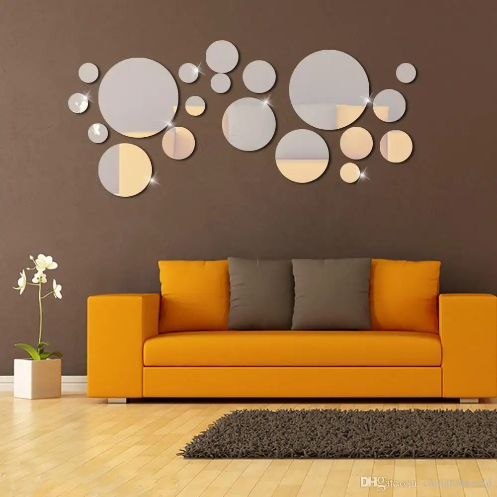 Espejos irrompibles personalizados, decoración de pared para el hogar, espejo acrílico de plástico moderno, espejo de pared con adhesivo para pared