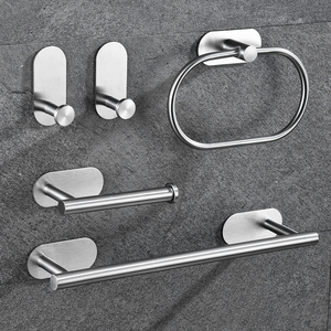 <span class=keywords><strong>Set</strong></span> di supporto per <span class=keywords><strong>bagno</strong></span> 4 pezzi <span class=keywords><strong>Set</strong></span> di portasciugamani autoadesivi in acciaio inossidabile - Product Image 3