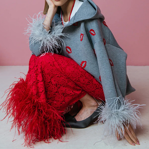 King Mcgreen Star nuova felpa <span class=keywords><strong>con</strong></span> cappuccio per le donne in autunno e in inverno un Cardigan rilassato e sciolto <span class=keywords><strong>con</strong></span> cerniere - Product Image 4