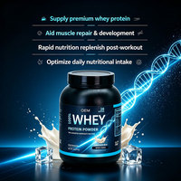 Isolat de protéines de lactosérum en poudre, haute teneur en protéines, absorption rapide, récupération musculaire, supplément de gym, logo personnalisé, OEM, vente en gros