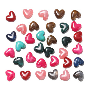 Acrylic Heart <b>Beads</b> 10mm Loose <b>Beads</b> For Jewelry Making DIY Craft Supplies - Product Image 1