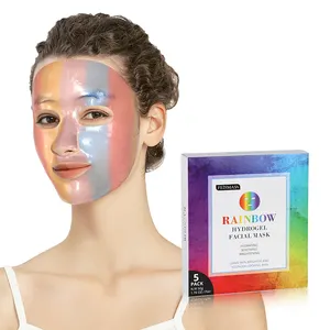 Rainbow Color Best Effective Hydrating Whitening Lady Different Type Of Snail Mesh Facial Mask Sheet