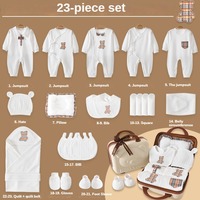 Ensemble de Vêtements 100 % Coton Bio pour Nouveau-né, Combinaisons et Pyjamas pour Bébés, Coffret Cadeau de Naissance