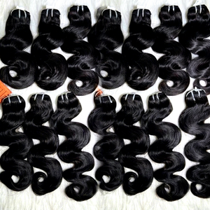 Nouveau combo pour faire perruque de vague de corps 100% extensions de cheveux humains vietnamiens bruts paquet de trame et fermeture pleine taille/frontal - Product Image 1