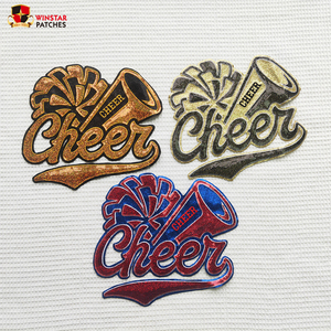 Custom Wholesale Large Chenille Sequin Towel Embroidery Cheer Letters Iron On <strong>Patches</strong> For Clothes - Product Image 6