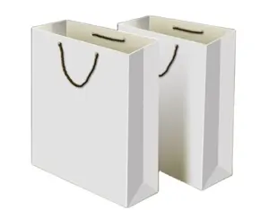 纸袋厂家批发定制带有您自己标志的白色礼品纸袋