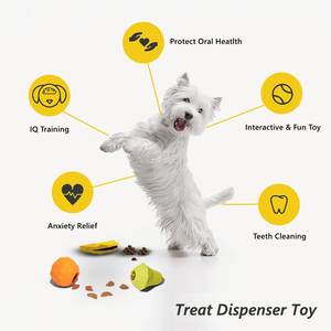 Dispensador Interactivo de Premios para Mascotas Pawise, Juguete Masticable para Perros, Dispensador de Premios Ocultos con Forma de Naranja, Pera y Plátano, Juguetes para Perros para la Limpieza de Dientes - Product Image 4