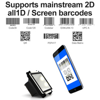 Módulo de escáner de código de barras Xincode Mini 2d con cable montaje en pared QR Módulo de lector de terminal de código de barras Módulo de escáner de código de barras integrado TTL