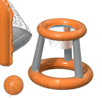 Ensemble de jeux aquatiques gonflables flottants multi-activités (volley-ball/basket-ball/football), durable pour les centres de villégiature et les parcs aquatiques OEM/ODM