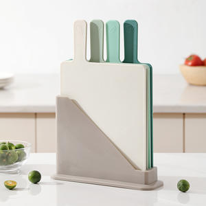 Ensemble de planches à découper rectangulaires en plastique double face, qualité alimentaire, compatibles lave-vaisselle, pour usage domestique en cuisine - Product Image 1