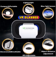 Lunettes VR G05 MINI, films 3D IMAX, lunettes de réalité virtuelle, casque VR Google Cardboard Box pour écran de 4,5 à 6 pouces, prise en charge du joystick de jeu