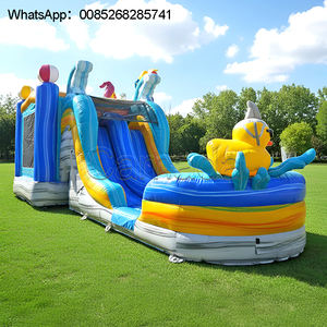 Maison gonflable commerciale de rebond avec des enfants de glissière sautant le château plein d'entrain - Product Image 4